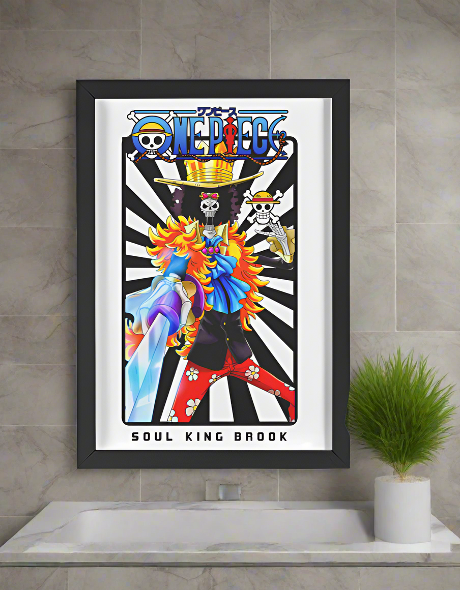 One Piece – Soul King Brook Framed Poster